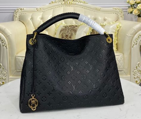 Monogram Empreinte Leather Artsy MM M41066-black Cheap Louis Vuitton Bags, Artsy Bag, Brand Name Bags, Louis Vuitton Artsy, Inspired Handbags, Yeast Rolls, Lightweight Bag, Cheap Bags, Genuine Leather Handbag