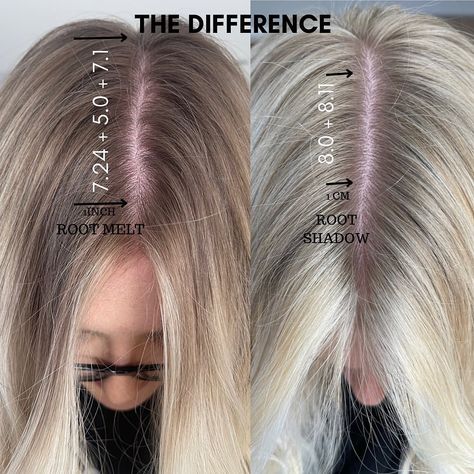 Root Smudge Vs Shadow Root, Root Shadow Vs Root Melt, Root Melt Vs Root Smudge, Root Melt Balayage, Root Shadow Blonde, Root Melt Blonde, Blonde Root Melt, Balayage Vs Highlights, Melt Balayage