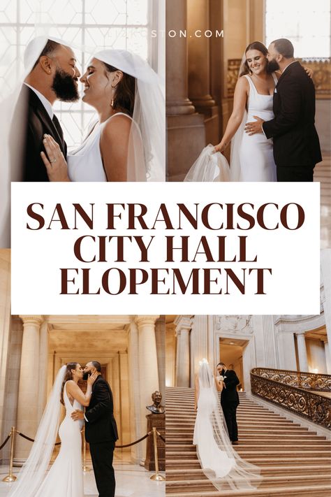 Get San Francisco City Hall elopement photo ideas and inspiration with this post filled with SF City Hall elopement photos. This couple had their San Francisco City Hall wedding ceremony. If you want San Francisco City Hall wedding photos like these, reach out to San Francisco wedding photographer, Liz Koston to book your California wedding photoshoot. San Fran Wedding, San Francisco City Hall Wedding Ceremony, Hall Wedding Ceremony, Sf City Hall Elopement, Elopement Photo Ideas, San Francisco Elopement, City Hall Wedding Photos, San Francisco City Hall Elopement, Sf City Hall Wedding