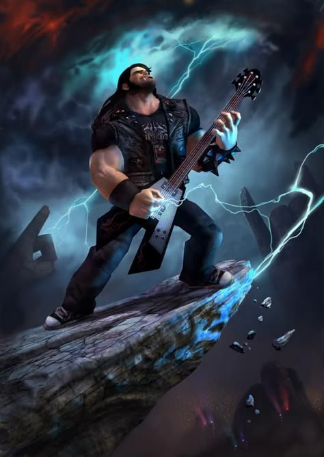 Brütal Legend, Brutal Legend, Heavy Metal Art, Legend Wallpaper, Thunder And Lightning, Character Profile, Guitar Hero, Heavy Metal Bands, Favorite Picture