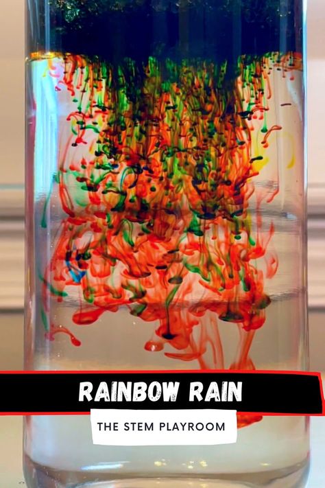 Rain Science Experiment, Rain Experiment, Vetenskapliga Experiment, Science Experiments Kids Easy, Diy Science Experiments, Science Experiments For Preschoolers, Sensory Crafts, Science Crafts, Kid Experiments