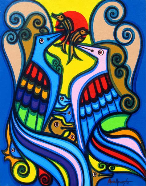 Imao's Sarimanok Series painting, acrylic on canvas. Photo courtesy of Art+ Magazine Sarimanok Art Design, Mindanao Art, Okir Design Philippines Drawing, Sarimanok Art, Contemporary Art Forms, Philippine Art, Filipino Art, Scratch Art, Cute Couple Wallpaper