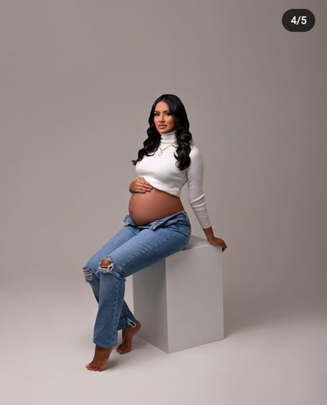 Maternity Photo With Jeans, White Shirt And Jeans Outfit Maternity Photoshoot, Pregnant Jeans Photoshoot, Maternity Studio Photoshoot Couple Jeans, Studio Maternity Shoot Couple Jeans, Maternity Photography With Jeans, Studio Maternity Shoot Jeans, Maternity Photoshoot Jeans Outfit, Maternity Shoot In Jeans