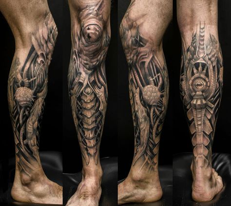 Biomech Tattoo, Tato 3d, Biomechanical Tattoo Design, Biomechanical Tattoos, Covered In Tattoos, Tatoo 3d, Bio Organic Tattoo, Best Leg Tattoos, Organic Tattoo