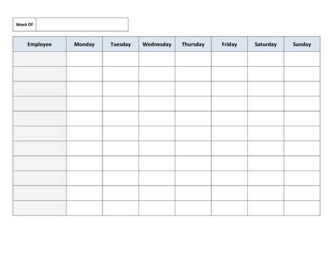 Blank Weekly Work Schedule Template Weekly Schedule Template Excel, Revision Timetable Template, Work Schedule Template, Template Study, Class Schedule Template, Cleaning Schedule Templates, Learning Template, Timetable Template, Weekly Calendar Template