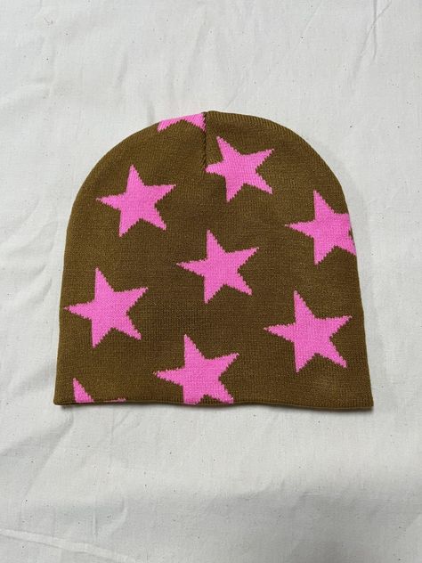 Japanese Brand Pink Stars Y2K No Cuff Winter Knit Beanie Hat OS | Grailed Y2k Beanie, Pink Knit Beanie, Star Beanie, Y2k Beanie Aesthetic, Handmade Pink Winter Beanie, Knit Beanie Hat, Pink Stars, Pocket Jeans, Winter Knits