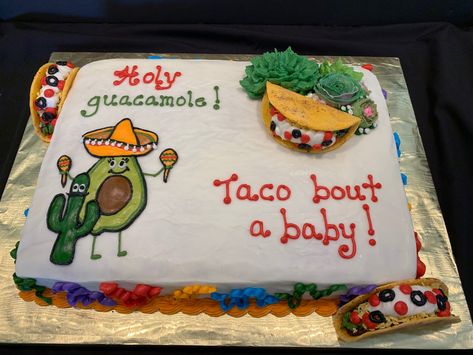 Taco About A Baby Cake, Taco Baby Shower Cake, Taco Bout A Baby Cake, Taco Themed Baby Shower Ideas, Fiesta Baby Shower Cake, Taco Baby Shower Ideas, Fiesta Baby Shower Ideas, Taco About A Baby, Taco Bout A Baby