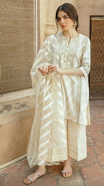 Eid Dress Ideas, Republic Womenswear, Eid Dress, Gotta Patti, Seed Pearl, Embroidered Shirt, White, Design