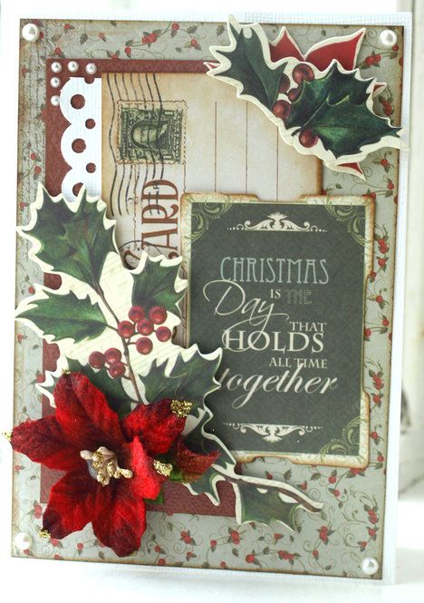 Craft Christmas Cards, Shabby Chic Christmas Cards, Christmas Card Layouts, Kaisercraft Scrapbooking, Kaisercraft Cards, Christmas Paper Craft, Christmas Scrapbook Layouts, Xmas Theme, Specific Person