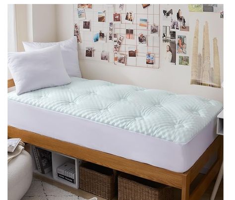 Hansleep Memory Foam Twin XL Mattress Topper, Twin XL Mattress Pad Cover for College Dorm with Deep Pocket, Breathable Pillow Top Mattress Topper Twin Extra Long with Gel Foam, 39x80 Inches, Grey Dorm Mattress Topper, College Dorm Room Essentials, Twin Xl Mattress, Mattress Pad Cover, Soft Mattress, College Dorm Room, Memory Foam Mattress Topper, Pillow Top Mattress, Dorm Room Essentials