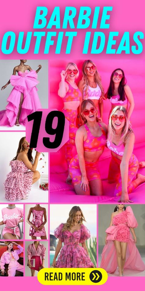 Pink Party Dress Outfit, Malibu Outfit, Pretty Pink Dresses, Pink Power Suit, Barbie Outfit Ideas, Barbie Look, Outfit Ideas Aesthetic, Barbie Pink Dress, Birthday Outfit For Women