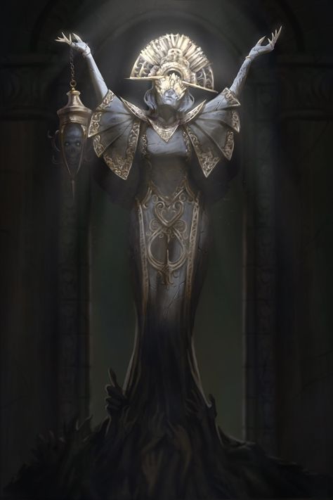 ArtStation - Adiris the goddess of putrefaction Dark Goddess Art, Fantasy Priestess, God Concept Art, Goddess Character, Dark Priestess, Deity Art, Mother Miranda, Dark Materials, Dark Creatures