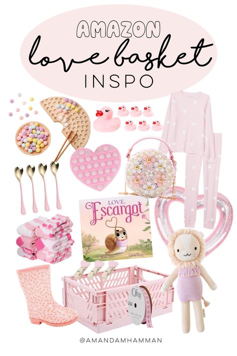 Sharing some finds for love baskets, all from Amazon! #amazon #amazonfinds #lovebasket #valentinesday Girls Valentines Baskets, Toddler Love Basket, Baby Valentine Basket, Valentine’s Day Kids Basket, Valentines Kids Basket, Love Baskets For Kids, Valentines Basket For Toddler Girl, Valentines Day Gift Ideas For Kids, Valentines Baskets For Kids