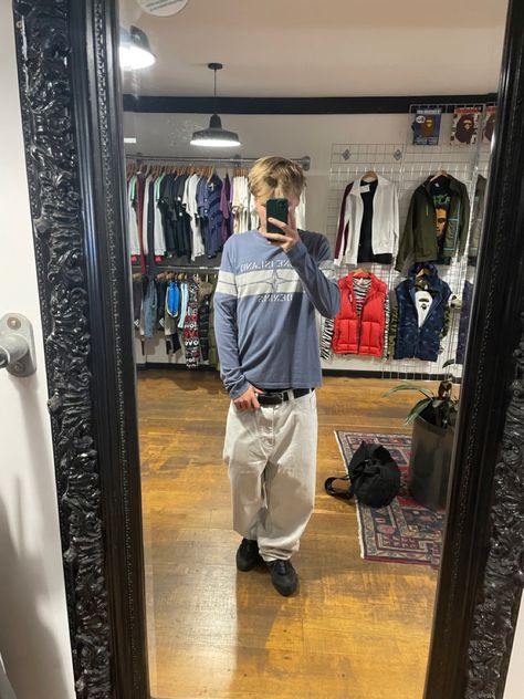 Black Air Max 95 Outfit, Black Trainers Outfit, Polar Big Boy Jeans, Boy Jeans Outfit, Air Max 95 Black, Air Max 95 White, Trainers Outfit, Baggy Jeans Outfit, Fits Inspo