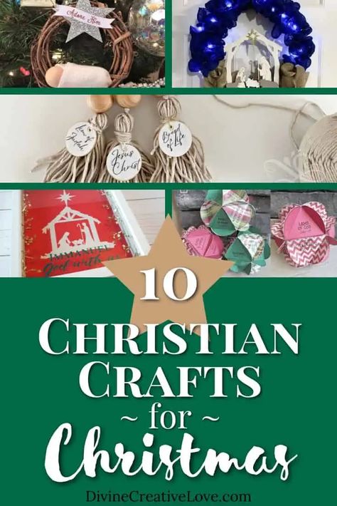 10 Awesome Christian Crafts for Christmas | Divine Creative Love Christmas Church Crafts, Primary Christmas Gifts, Christmas Sunday School Crafts, Christian Gifts Diy, Religious Christmas Crafts, Christian Christmas Crafts, Crafts For Christmas, Christian Christmas Decorations, Christmas Sunday School