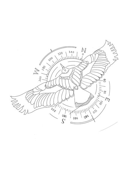 Jappenes Art Wallpaper, Compass With Birds Tattoo, Eagle Compass Tattoo, Best Tattoos For Men Hand, Albatross Tattoo Design, Eagle Tattoo Stencil, Albatross Tattoo, Ego Tattoo, Compas Tattoo