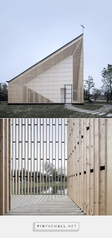 I love a good interstitial space.    Nanjing Wanjing Garden Chapel / AZL Architects | ArchDaily - created via https://pinthemall.net Garden Chapel, Sacral Architecture, Educational Architecture, Wooden Architecture, Education Architecture, Nanjing, Islamic Architecture, I Love A, Love A