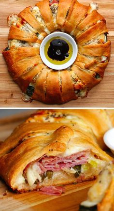 Meals For Picky Husbands, Peach Trifle, Cheese Ring, Crescent Recipes, Crescent Roll Recipes, Ham Cheese, Crescent Roll, Baked Ham, Hams