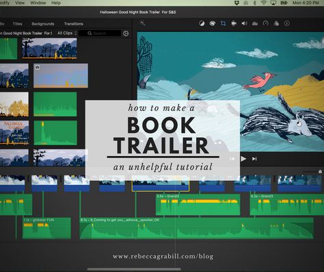 How to make a book trailer: an unhelpful tutorial. How Rebecca Grabill made the trailer for her picture book, Halloween Good Night Halloween Good Night, Librarian Ideas, Gifted Students, Study Stuff, Library Book Displays, Make A Book, Library Inspiration, Preschool Bulletin, 2023 Year