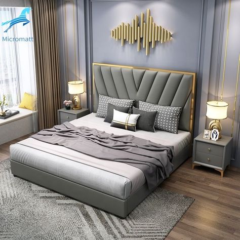 Beautiful Bed Designs, Simple Bed Designs, Bed Back Design, Bed Headboard Design, Luxury Bedroom Furniture, Modern Luxury Bedroom, Bed Design Modern, Simple Bed, Bedroom Bed Design