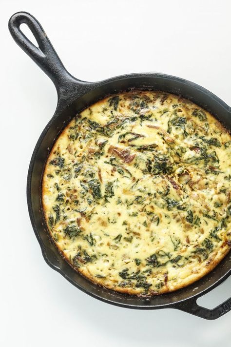 Keto Frittata Recipe with Bacon & Ricotta [Low Carb] - KETOGASM Keto Frittata, Ricotta Frittata, Red Chard, Recipe With Bacon, Cookies Healthy, Frittata Recipe, Ricotta Recipes, Low Carb Meal Prep, Boiled Egg Diet Plan