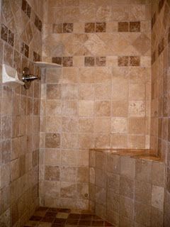 Arizona Stone: How to Clean Natural Stone Shower Walls Stone Shower Walls, Shower Tile Cleaner, Bathroom Tiles Ideas, Stone Shower Floor, How To Clean Stone, Cleaning Shower Tiles, Travertine Shower, Diy Tile Shower, Shower Cleaning Hacks