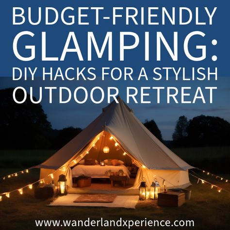 Glamping bell tent at night lit up with fairy lights and candles. Camping Glamping Ideas, Hobbit Airbnb, Glamping Decor Ideas, Backyard Glamping Ideas, Glamping Must Haves, Diy Glamping Tent, Glamp Tent, Tent Decorations Camping, Permanent Campsite Ideas