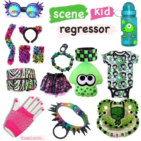 Littlespacecore Outfits, Age Reggresion Outfits, Kid Core Outfits, Sfw Agere, Lil Space, Pet Regression, Scene Core, Pet Spaces, Art Outfits