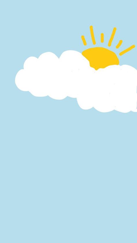 Cute Sky Pictures Cartoon, Sunshine Wallpaper Iphone, Cute Cloud Wallpaper, Sunshine Cartoon, Weather Background, Sunshine Background, Sunny Background, Cloudy Sky Background, Cartoon Sky