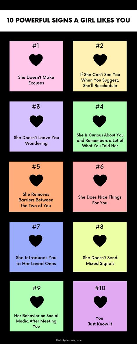 10 Powerful Signs a Girl Likes You

How to tell if a girl likes you more than a friend.

Signs she likes you romantically, how to tell if she likes you more than a friend. Friend Signs, Psychology Facts About Love, Signs She Likes You, Revenge Stories, I Want Love, A Guy Like You, She Loves You, Girl Sign, Love Facts