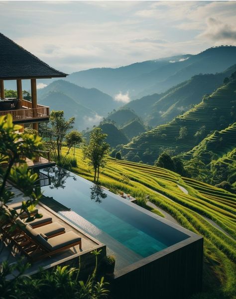 Luxury Pool, Beautiful Places In The World, Sunset Views, Ubud, Pool Designs, Luxury House, Most Beautiful Places, Battlefield, Hotels And Resorts