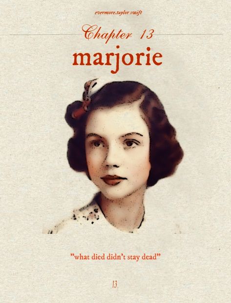 Taylor Swift - marjorie (book cover) Marjorie Poster Taylor Swift, Marjorie Taylor Swift Aesthetic, Folk Lore Taylor Swift, Taylor Swift Book Cover, Evermore Cover, Marjorie Taylor Swift, Evermore Book, Taylor Swift Book, Taylor Lyrics