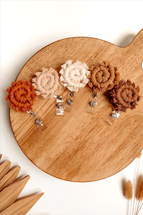 Cute Macrame Badge Reels for Nurses, Teachers, Doctors, Corporate, Healthcare Workers