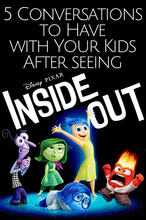 5 Conversations to Have with Your Kids After Inside Out Inside Out Emotions, Movie Inside Out, Child Therapy, Inside Out 2, Talking Points, Different Feelings, Best Watches For Men, Kid Movies, Feelings And Emotions