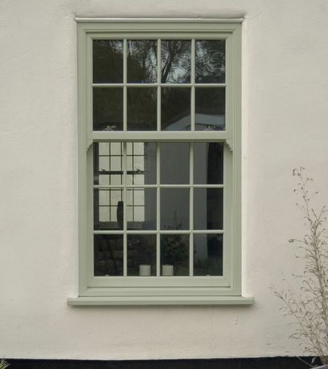 Exterior Window Sill, Upvc Sash Windows, Saltillo Tile Floor, Georgian Windows, Rendered Houses, 1930s Bungalow, Cottage Windows, Saltillo Tile, Thatched House