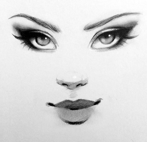 Sketches Mouth, Sketching Noses, Faces Sketching, Mouth Sketches, Sketches Lips, Sketch Lips, Girls Sketches, Eye Realistic, Eye Sketches