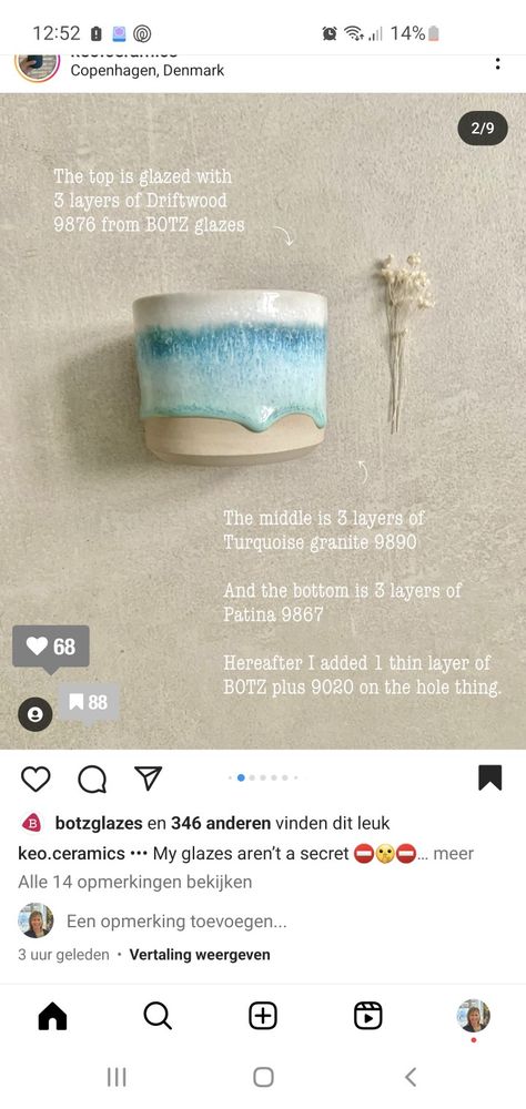 Botz Glaze Combinations, Pottery Glaze Ideas Color Combos, Botz Glaze, Mayco Glaze, Glaze Combinations, Glaze Pottery, Ceramic Glaze Recipes, Glaze Recipe, Pottery Glazes