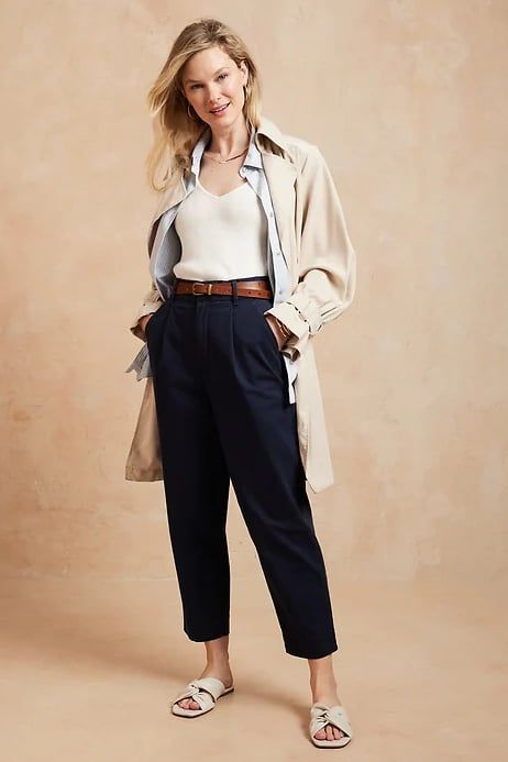 Navy Clothes and Accessories For Spring Banana Republic Style, Cropped Chinos, Blue Banana, Banana Republic Factory, Banana Republic Pants, Work Clothes, Pair Of Pants, Soft Hand, Chinos Pants