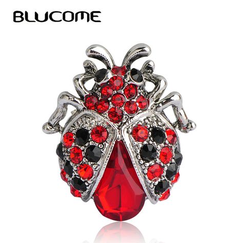 Cheap brooch flower, Buy Quality jewelry interview directly from China brooch pin hair clip Suppliers: Blucome Vintage Red Ladybug Brooches For Woman Kids Suit Hats Scarf Beatles Brooch Clip Pins Insects Jewelry Small Size Corsage Ladybug Jewelry, Cheap Crystals, Bouquet Brooch, Queen Jewelry, Girls Clips, Insect Jewelry, Animal Brooch, Sparkle Jewelry, Crystal Brooch