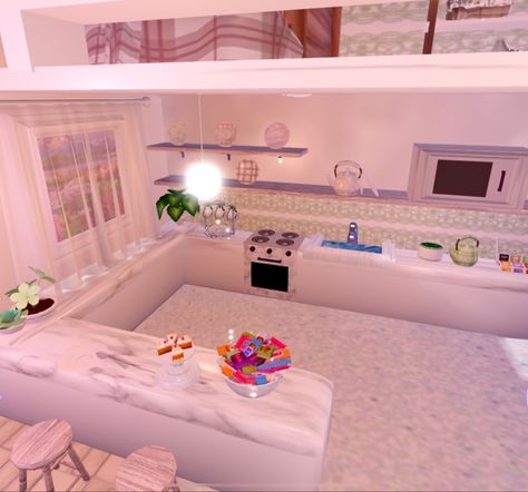 #royalehigh Royale High Kitchen Ideas, Rh Kitchen Dorm, Royale High Dorm Ideas Layout 2 Floors, Royale High Dorm Kitchen, Royale High Dorm Inspo Campus 3, Dorm Inspo Royale High, Royal High Dorm Ideas Cheap, Dorm Inspiration Royale High, Royale High Dorm Outside