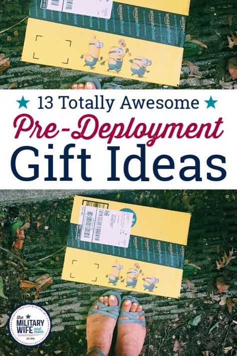 These great pre-deployment gift ideas are small, thoughtful, and meaningful, so they can be treasured no matter how long or harsh the deployment will be. #militarydeploymentideas #predeploymentgiftideas #giftideasforsolider #deploymentgifts Deployment Kids, Deployment Party, Deployed Husband, Military Relationships, Military Wife Life, Army Wife Life, Deployment Care Packages, Military Care Package, Military Homecoming