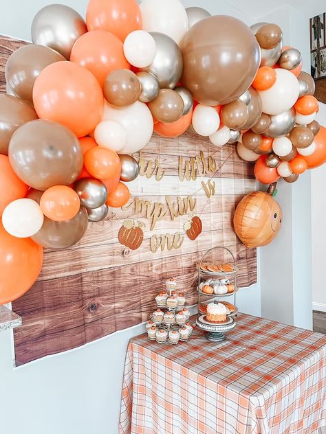 Fall Balloon Garland Kit Orange and Brown Fall Balloon Arch - Etsy Fall Pumpkin Balloon Arch, Autumn Balloon Garland, Thanksgiving Balloon Arch, Fall Balloon Decor, Fall Balloon Arch, Fall Balloon Garland, Orange Balloon Garland, String Balloons, Pumpkin Patch Birthday