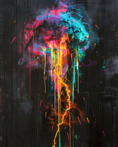 🎨 Explosive colors that defy the dark! This vibrant abstract piece is a burst of neon energy against a black canvas, capturing the essence of chaos and creativity. Perfect for adding a dynamic pop to any space. Explore more of this electrifying style in my store! #AbstractArt #NeonVibes #ColorExplosion #ModernArt #ArtLovers #CreativeExpression #VibrantColors #ArtisticChaos #ColorfulArt #InteriorDesign #ArtGallery #BoldArt #UniqueArt #ShopArtOnline Abstract Neon Painting, Abstract Neon Art, Black Light Aesthetic, Chaos Illustration, Creative Chaos, Neon Painting, Bold Art, Neon Art, Black Canvas