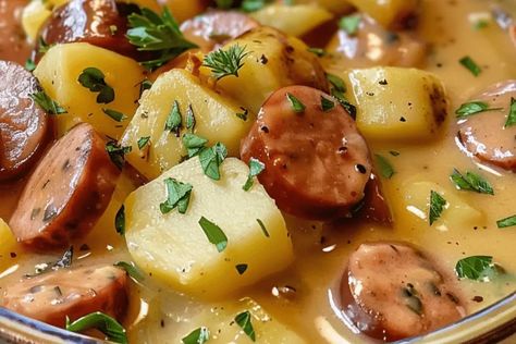 Kielbasa Potato Soup Kielbasa Cabbage Potato Soup, Kiebalsa And Potatoes Soup, Cozy Potato Kielbasa Soup, Kielbasa And Potato Soup, Kielbasa Soup With Potatoes, Creamy Kielbasa, Kielbasa Potato Soup, Cabbage Potato Soup, Kielbasa Soup