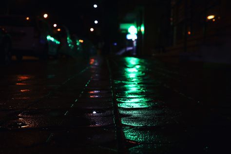 #street #neon #pavement #rain Wet Pavement, Skin Marks, Night Rain, I Wish You Would, Urban Aesthetic, Doberman Dogs, Out Of The Woods, Neon Aesthetic, Red Riding Hood