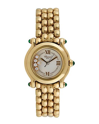 Small Watches Women, Classic Watch Women, Gold Diamond Watch, Chopard Watch, Pretty Watches, Gold Diamond Watches, Classy Watch, Vintage Watches Women, Gold Watches Women