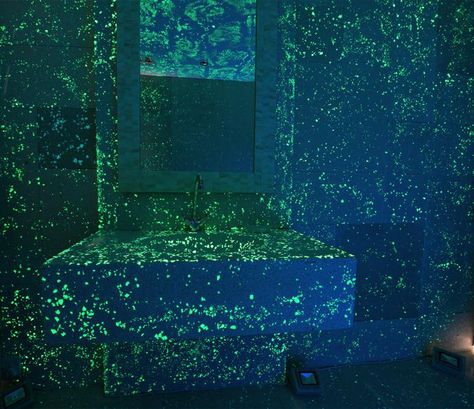 Glow In The Dark Concrete - Visi Glow In The Dark Sand, Mirror Unit, Weird Furniture, Dark Table, Exercise To Reduce Thighs, Concrete Sealer, Concrete Houses, Dark Floors, Concrete Sink