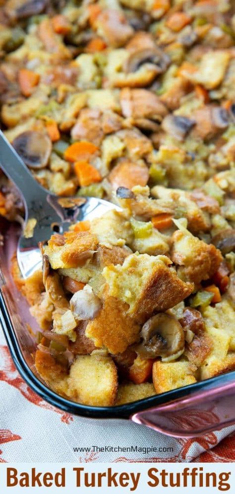 Oven Baked Turkey Stuffing Dressing Turkey, Oven Baked Turkey, Stuffing Turkey, Dressing Stuffing, Turkey Dressing, Best Stuffing, Veggie Side Dish Recipes, Smoked Oysters, Turkey Stuffing