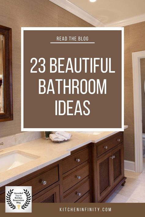 Bathrooms are one of the most important rooms at home. It is where we get ready in the morning and clean up before bedtime, so why not make it as comfortable as possible? Decorating your bathroom can be more enjoyable than you think if you know what kind of layout to choose or how to decorate a small space. You don't have to spend too much money on remodeling because that will mean spending a lot. If you're looking for bathroom design ideas that will help you beautify your room, here they are. Traditional Small Bathrooms, Big Bathroom Decor, Beautiful Bathroom Ideas, Traditional Bathroom Decor, Classy Bathroom, Main Bathroom Ideas, Stunning Bathrooms, Master Decor, Classic Bathroom