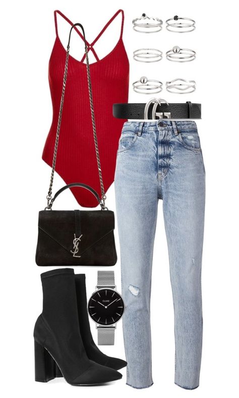 "Untitled #21347" by florencia95 ❤ liked on Polyvore featuring Topshop, Golden Goose, Gucci, Yves Saint Laurent, Boohoo and Miss Selfridge Red Bodysuit Outfit Jeans, Red Bodysuit Outfit, Bodysuit Outfit Jeans, Edgy Boho, Edgy Woman, Bodysuit Outfit, Hanna Marin, Red Bodysuit, Women Fashion Edgy